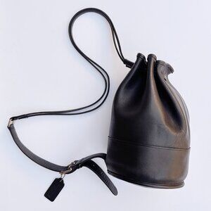 Rare Coach Vintage 90s Bixby Sling Black Leather Bag 99854